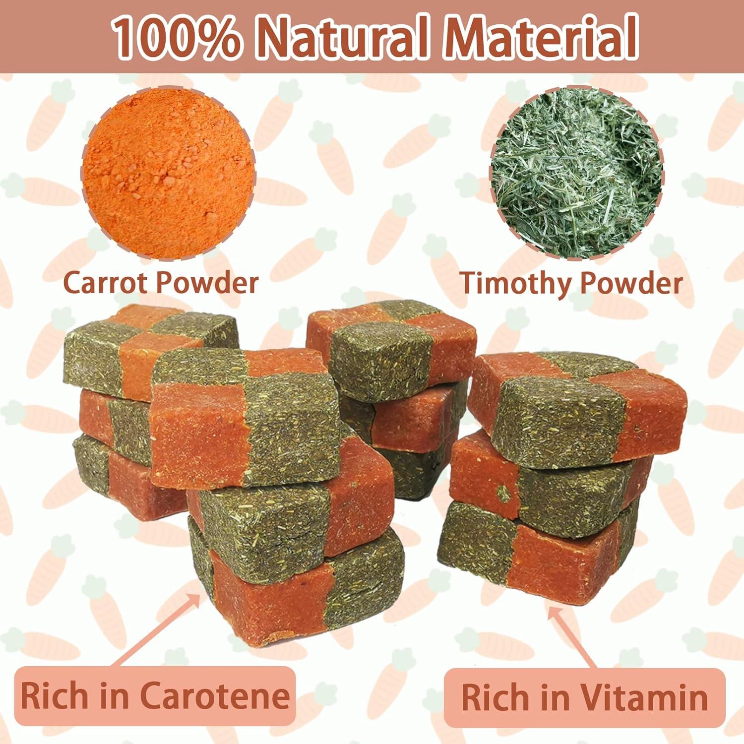 Juguetes de Masticar Zanahoria Fhiny 12 PCS para Conejos y Hámsters