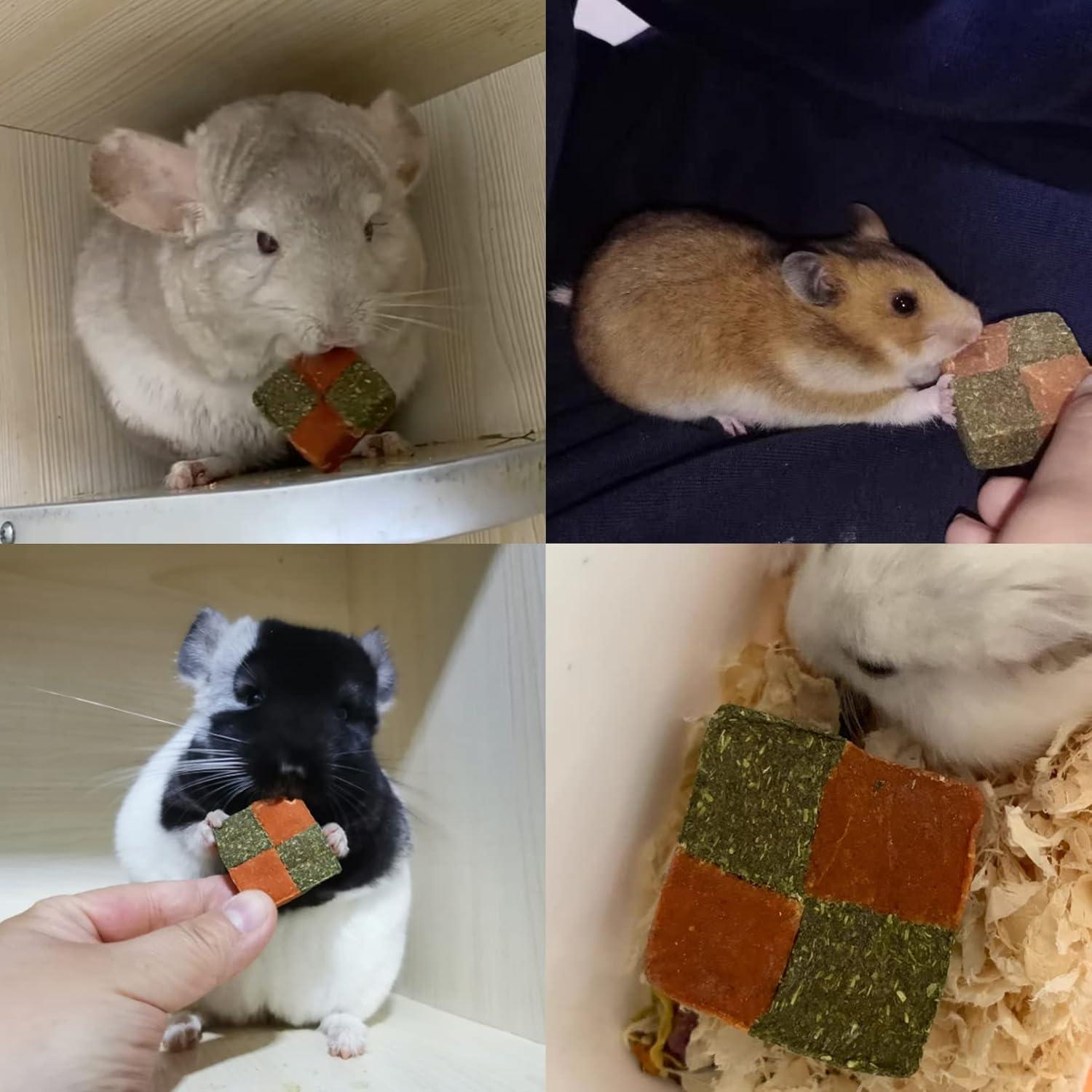 Juguetes de Masticar Zanahoria Fhiny 12 PCS para Conejos y Hámsters