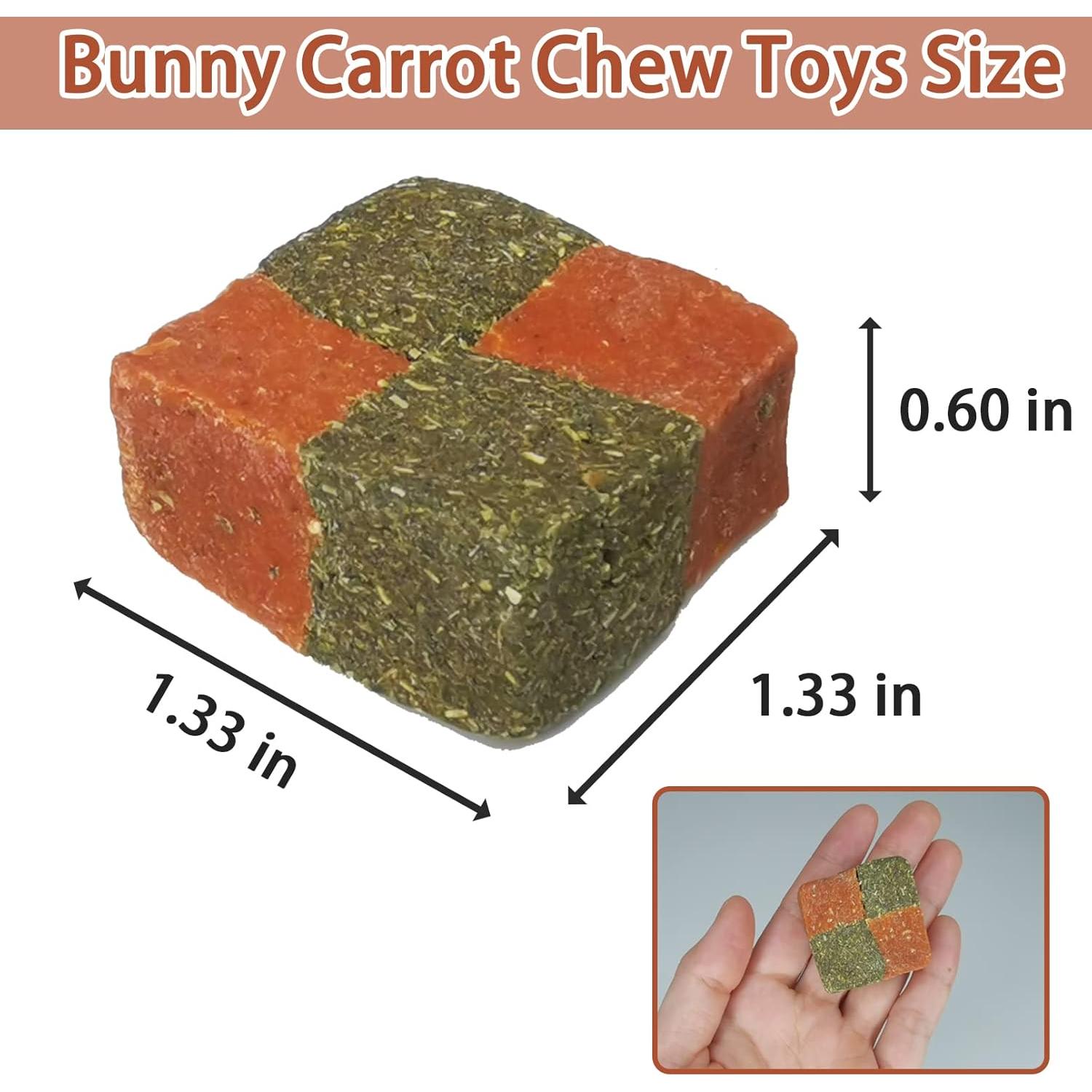 Juguetes de Masticar Zanahoria Fhiny 12 PCS para Conejos y Hámsters