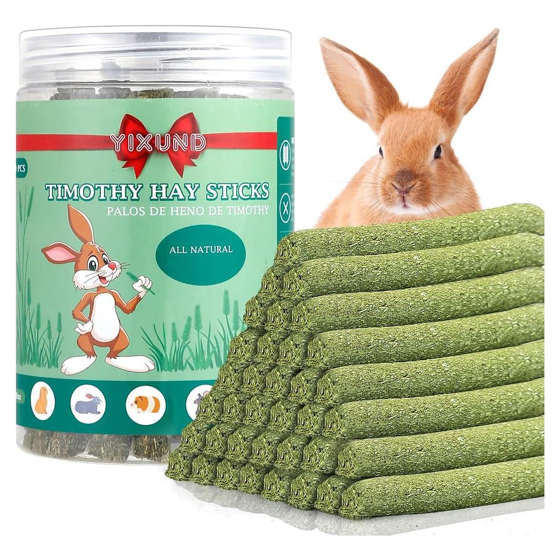 Palitos de Heno Timothy BBjinronjy 40 Pcs para Conejos y Roedores