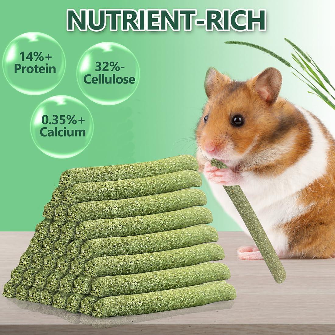 Palitos de Heno Timothy BBjinronjy 40 Pcs para Conejos y Roedores