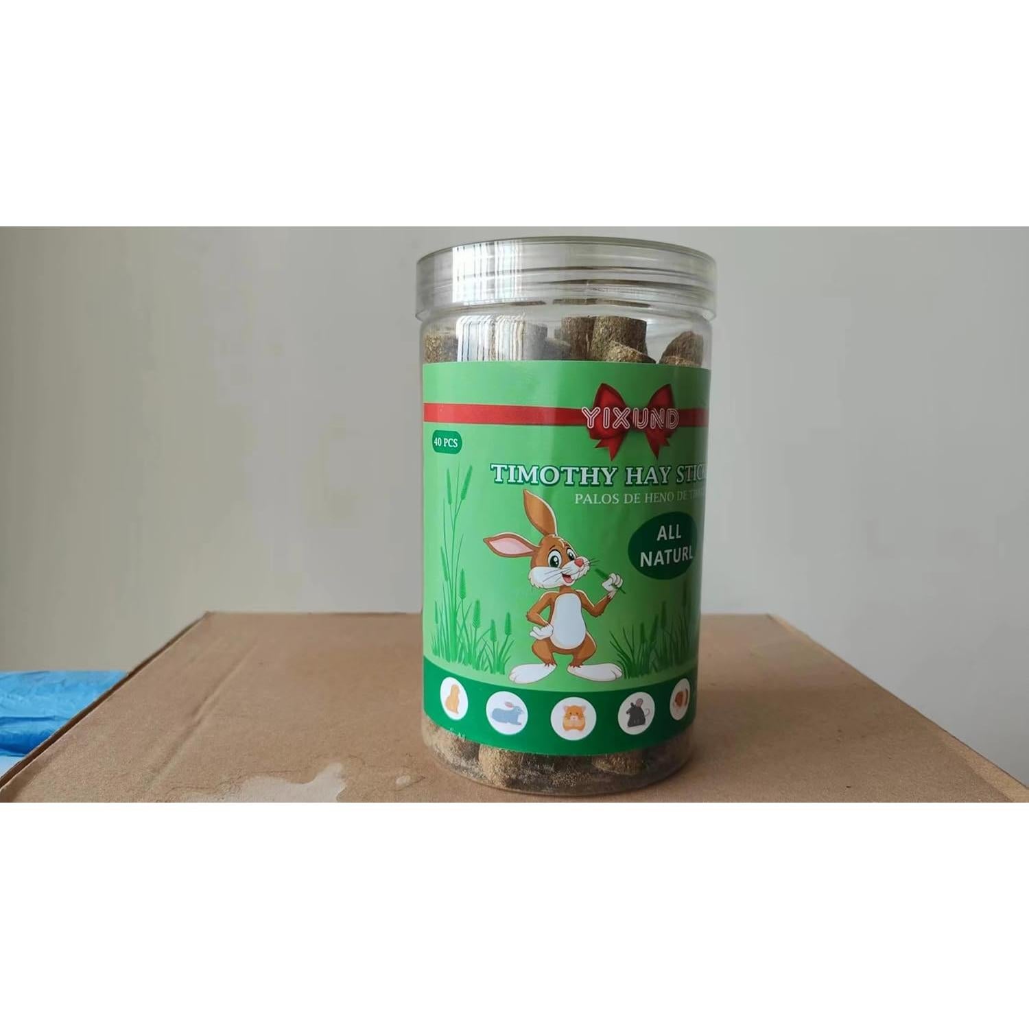 Palitos de Heno Timothy BBjinronjy 40 Pcs para Conejos y Roedores