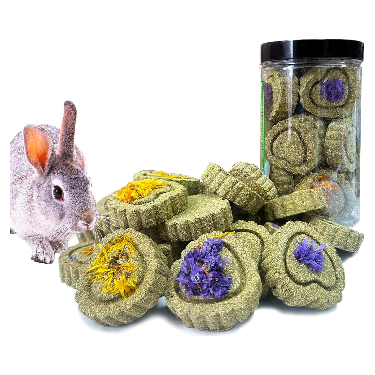 Juguetes de Masticar para Conejos FIPASEN 18PCS Heno Natural