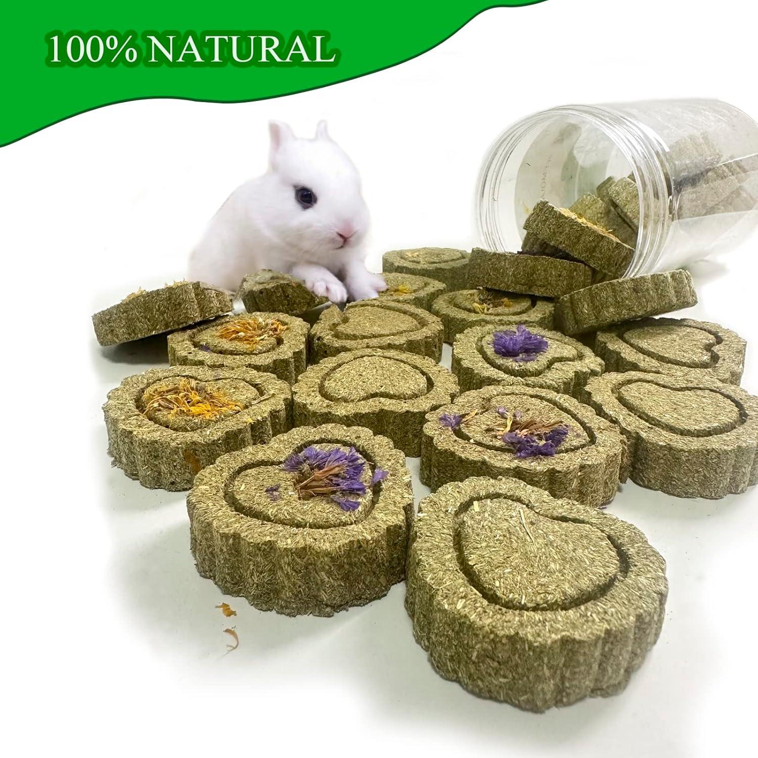 Juguetes de Masticar para Conejos FIPASEN 18PCS Heno Natural