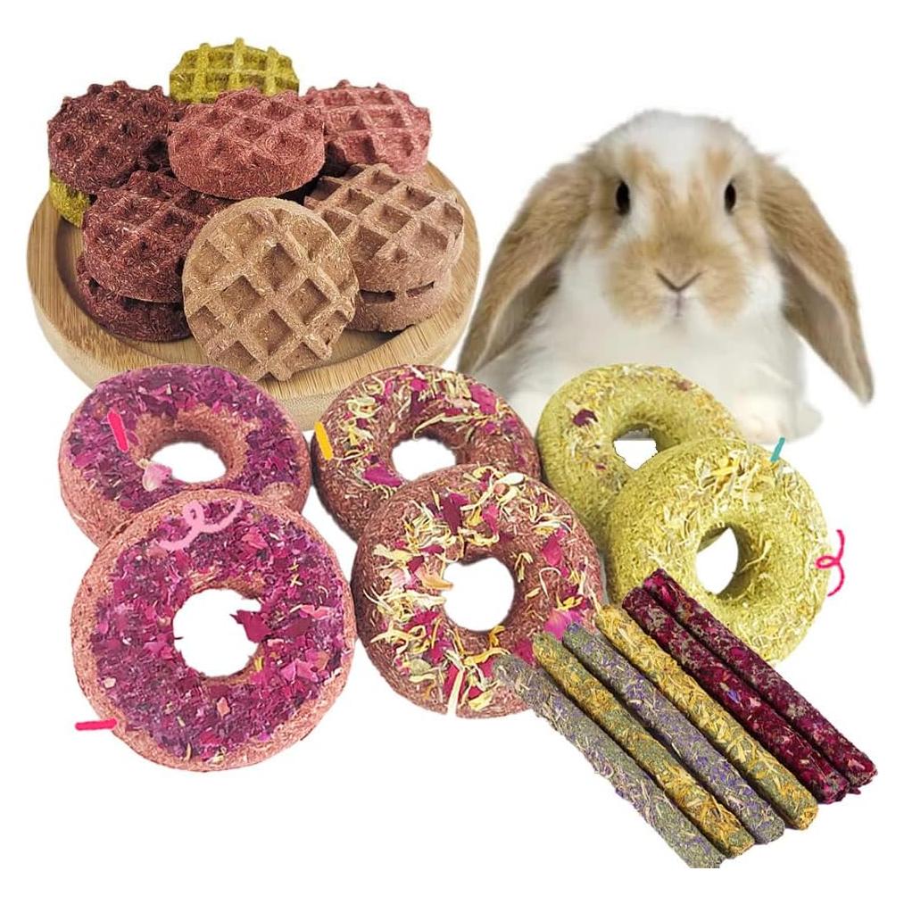 Juguetes para roer de conejo Dbeans 20 piezas sabores variados