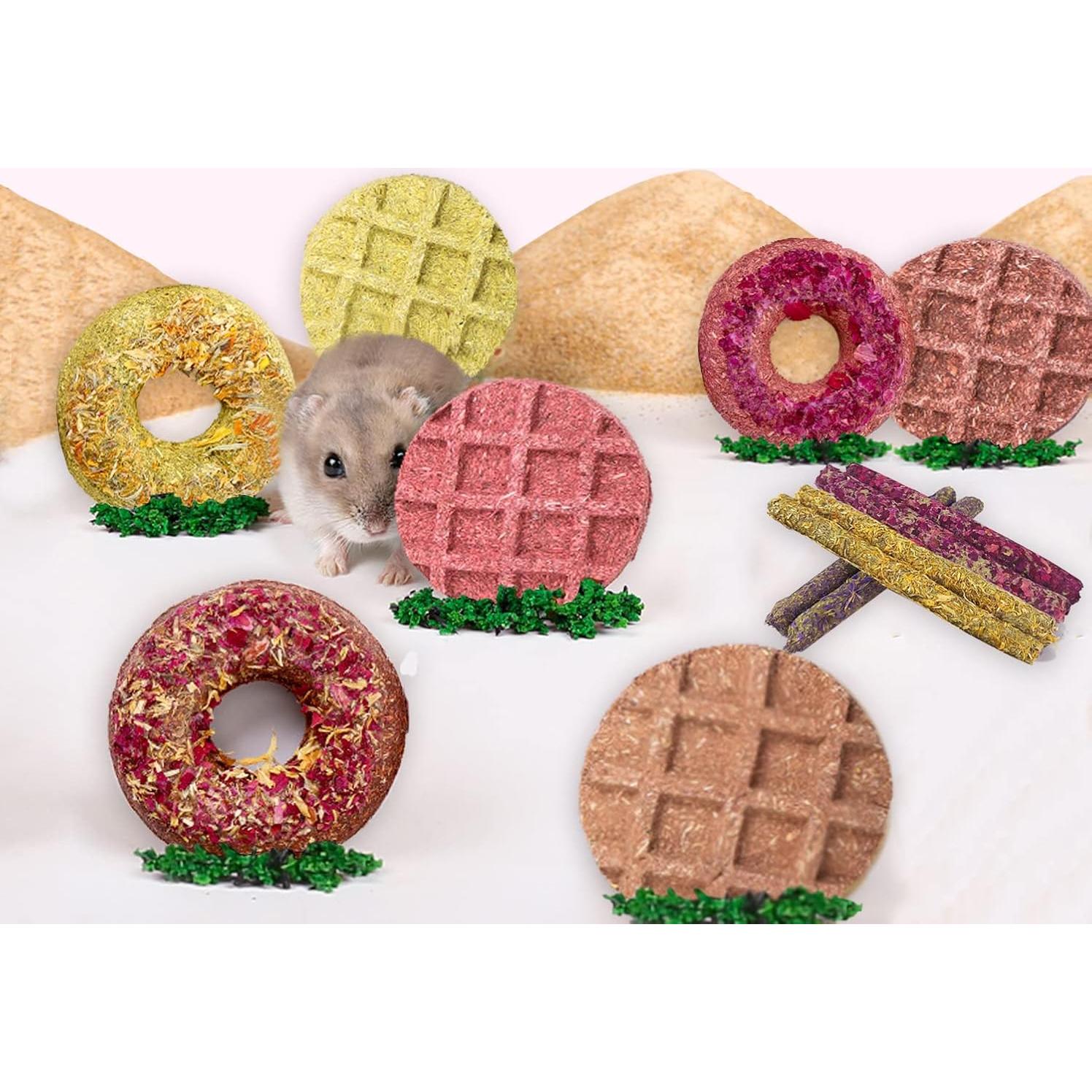 Juguetes para roer de conejo Dbeans 20 piezas sabores variados