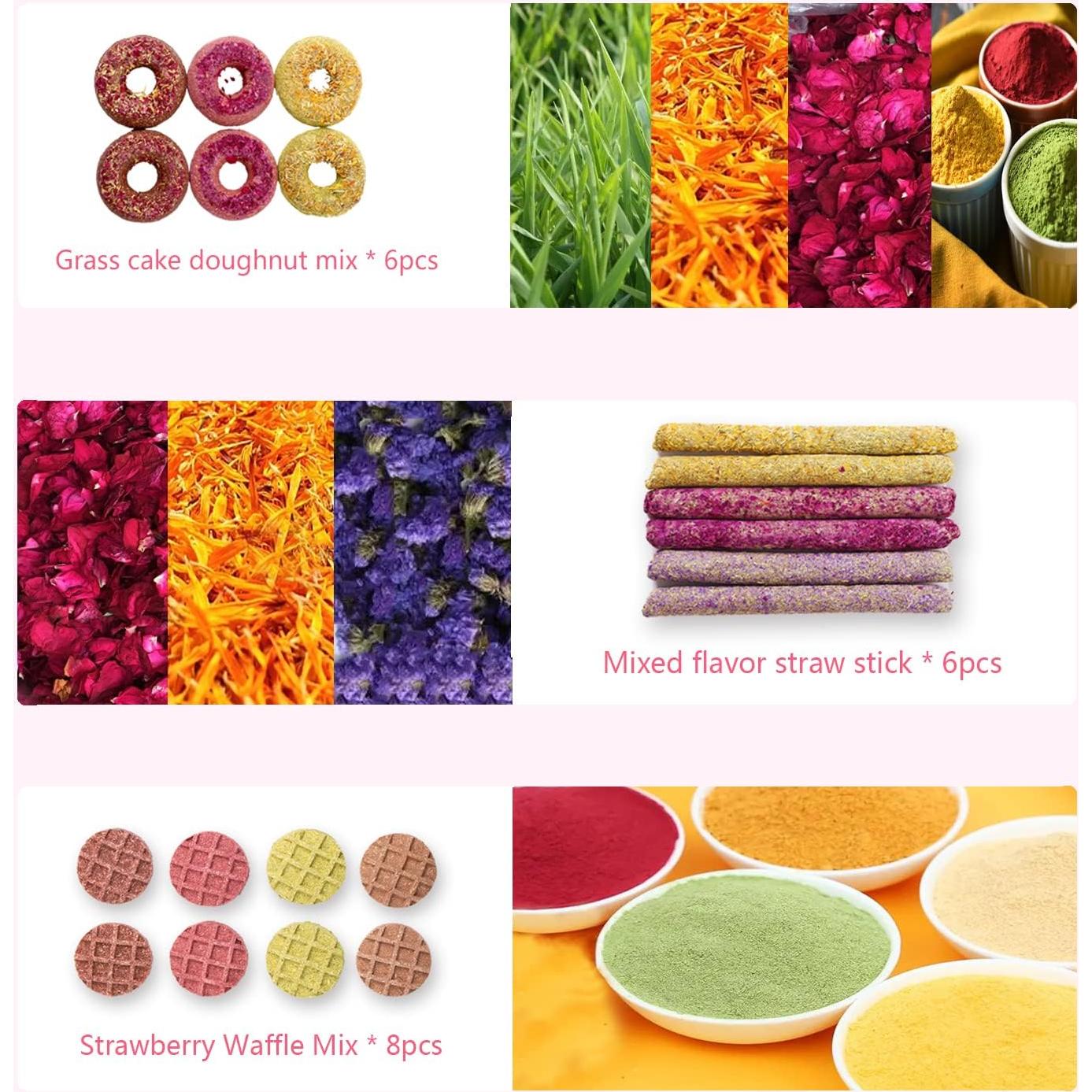 Juguetes para roer de conejo Dbeans 20 piezas sabores variados