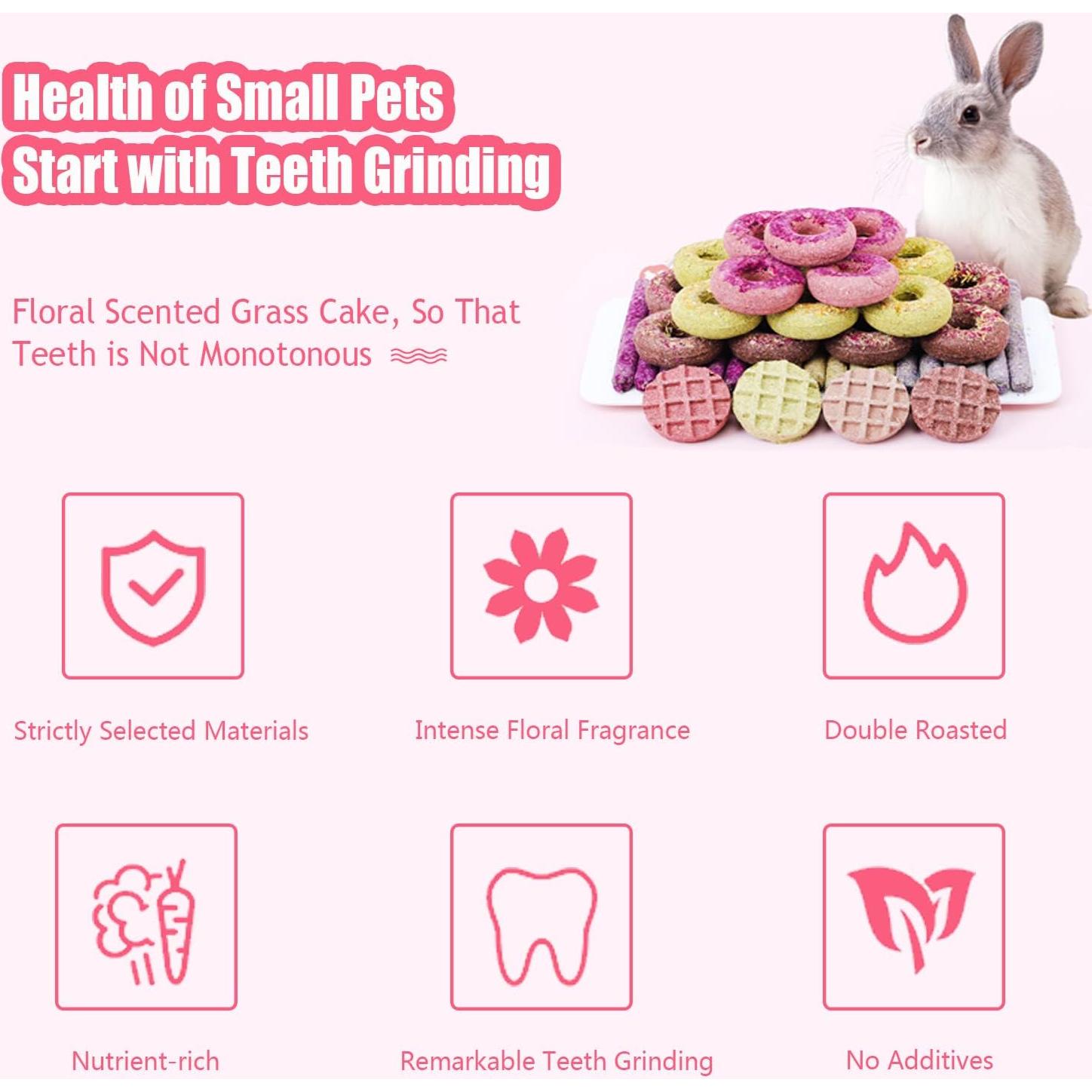 Juguetes para roer de conejo Dbeans 20 piezas sabores variados