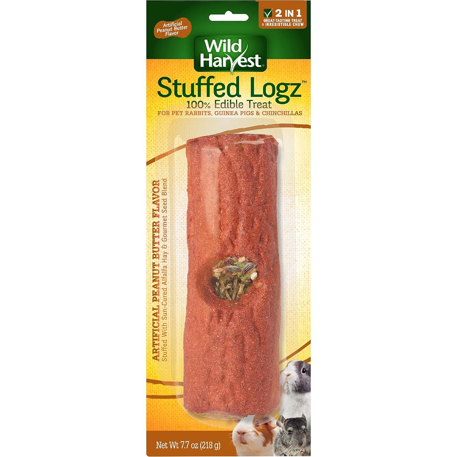 Golosina Comestible para Conejos Wild Harvest Logz Rellenos 1 Cuenta