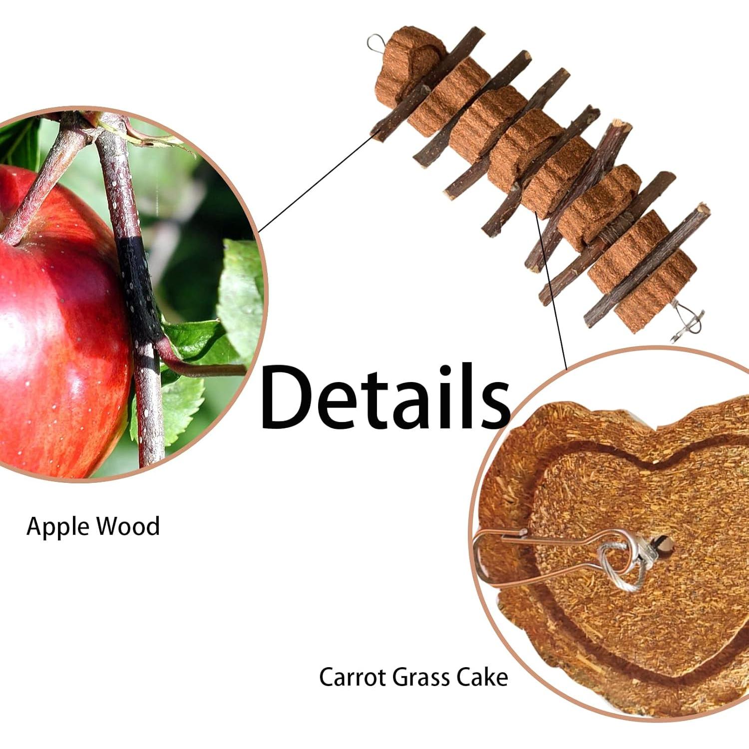 Juguetes Masticables para Conejos MUYG - 4 Paquetes de Zanahoria