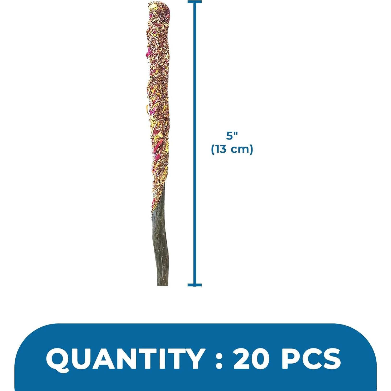 Palitos de Manzana SunGrow con Flores - 20 Pcs para Roedores