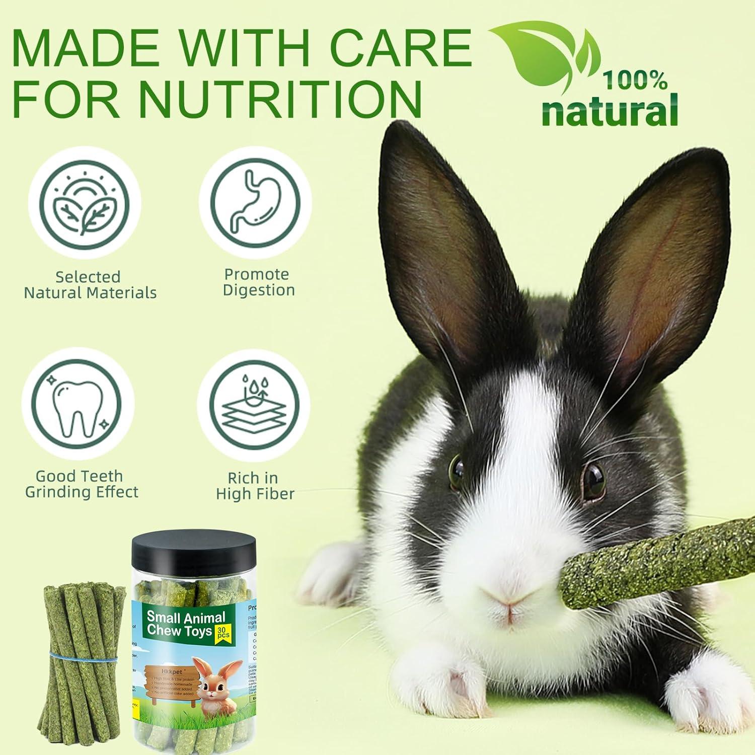 Palitos de Heno Timothy Hkkpet 30 Unidades para Mascotas