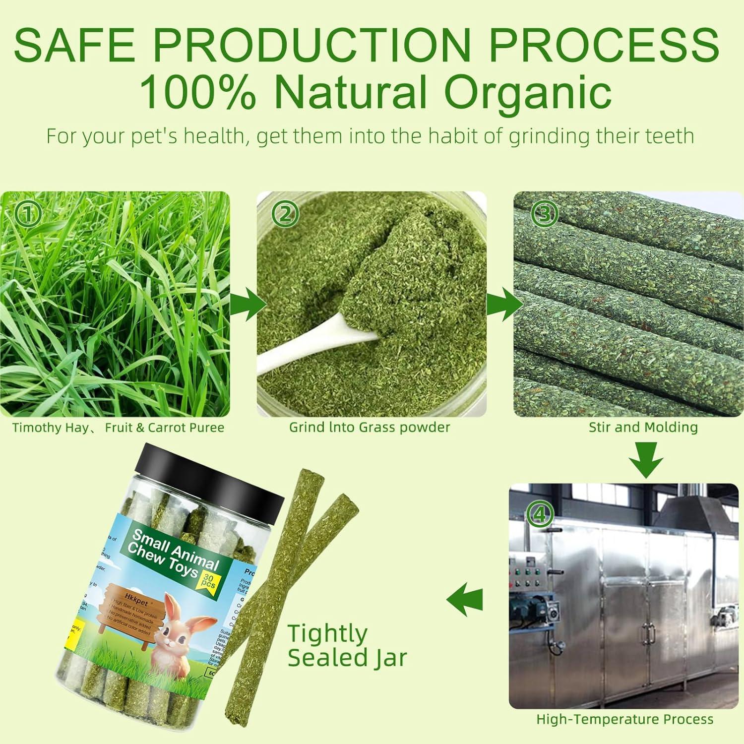 Palitos de Heno Timothy Hkkpet 30 Unidades para Mascotas