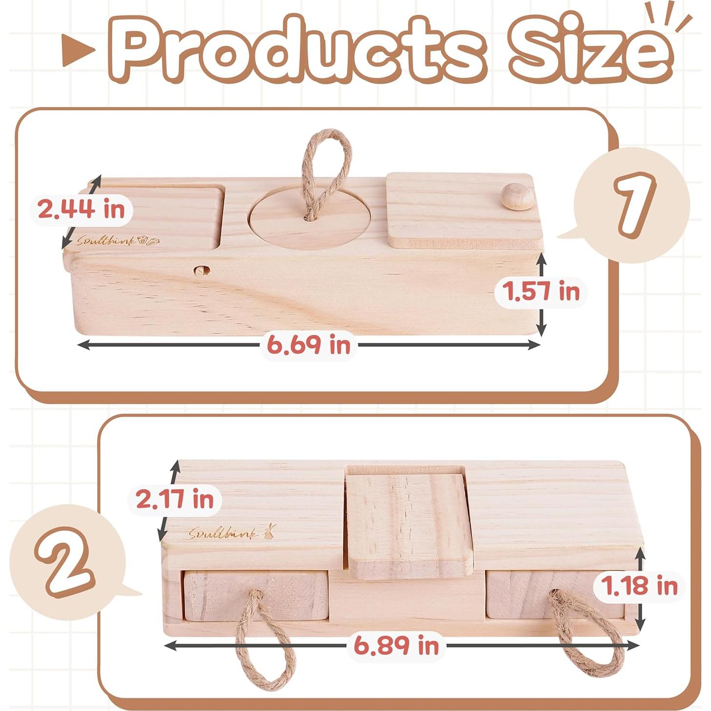 Juguetes Interactivos de Madera SoulThink para Conejos 2 Juegos