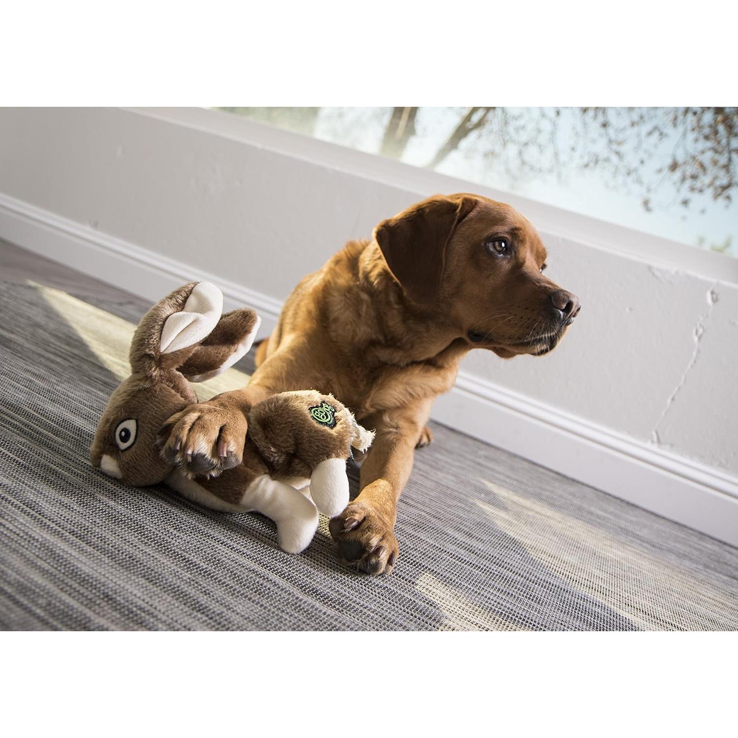 Juguete de Peluche Squeaky goDog Fauna Conejo Grande Marrón