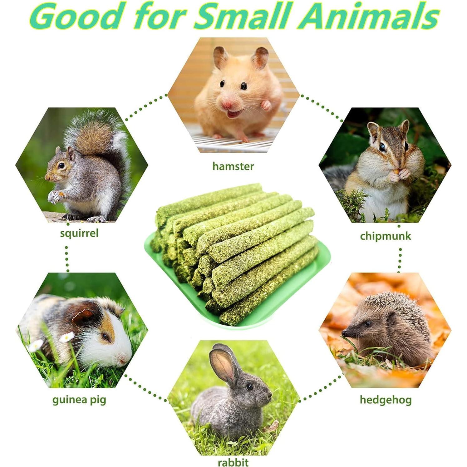 Juguetes para Conejos GREMBEB - Palitos de Heno Timothy 58PCS