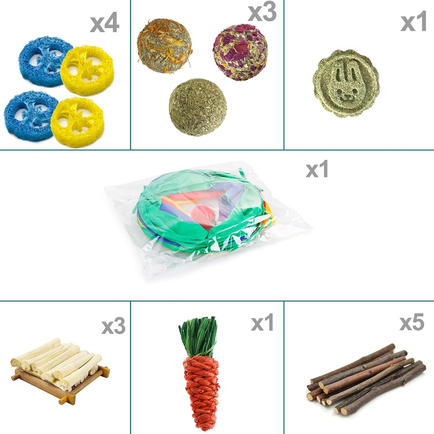 Túnel y Juguetes para Conejos Mechpia - 96.5x20.1cm