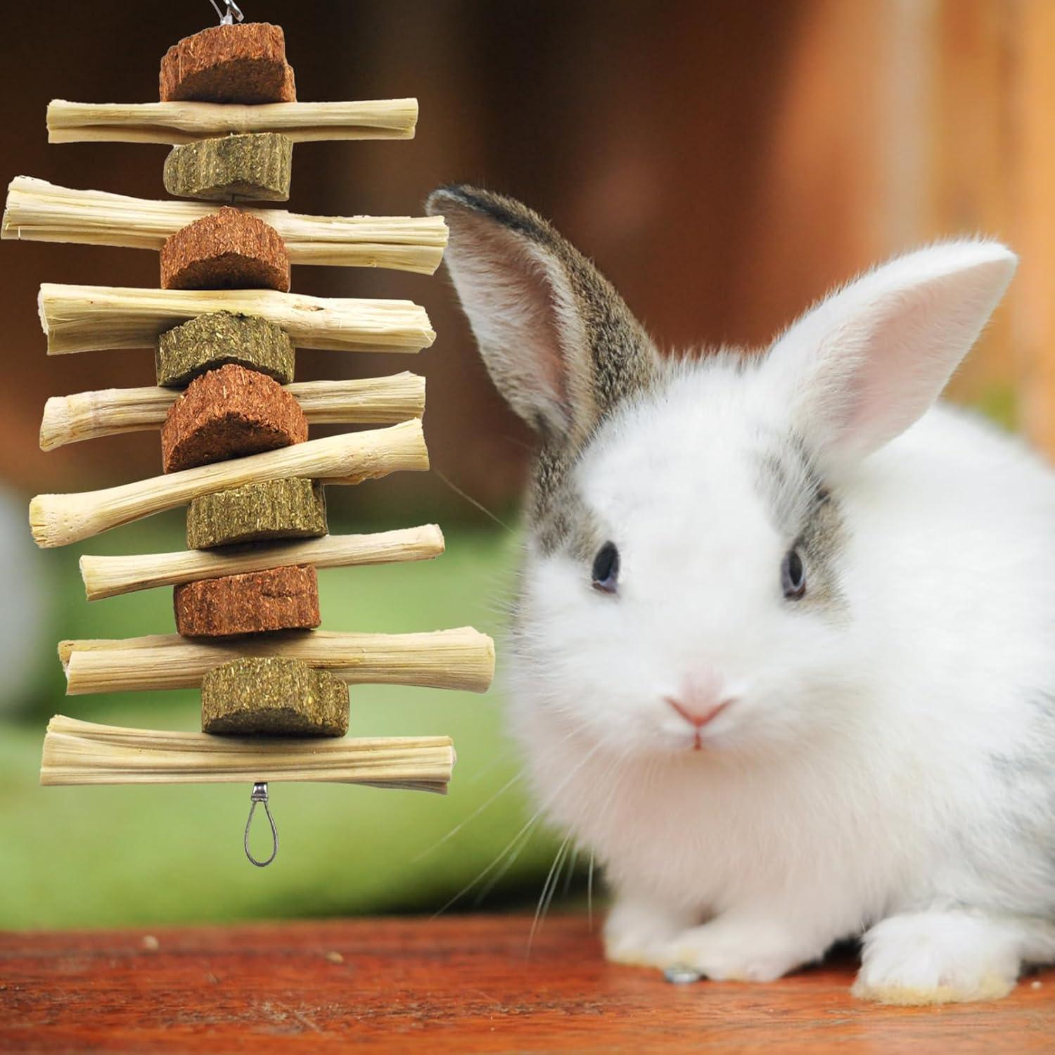 Juguetes de Masticar para Conejos Kathson - 4 Piezas Naturales