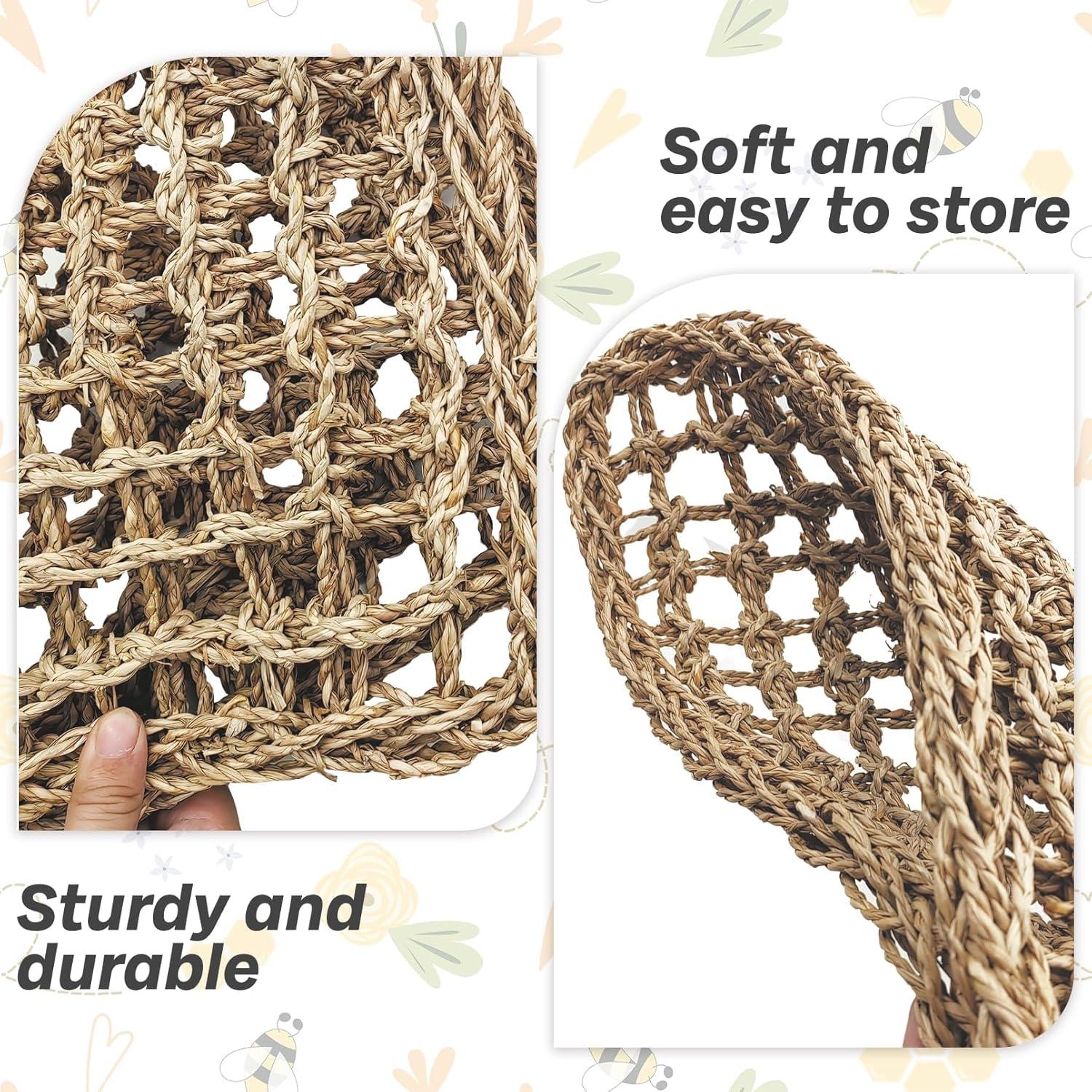 Hamaca de Hierba Marina Kathson 40x40 cm para Conejos y Pequeños Animales