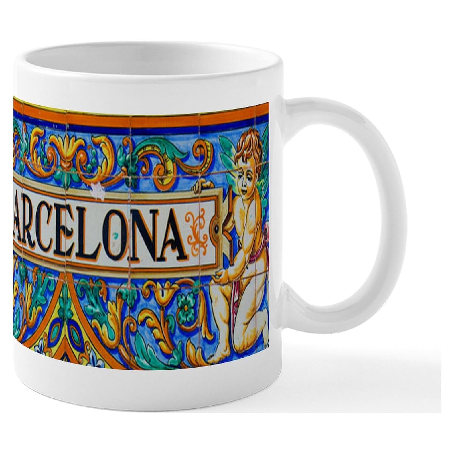 Taza de Cerámica CafePress Mosaica de Barcelona 325 ml