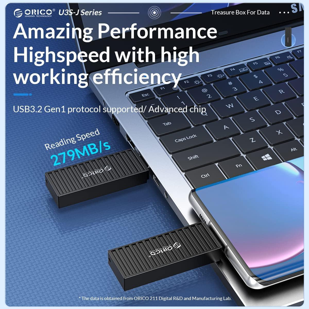 ORICO Unidad Flash USB 3.0 64GB 260MB/s con Llavero