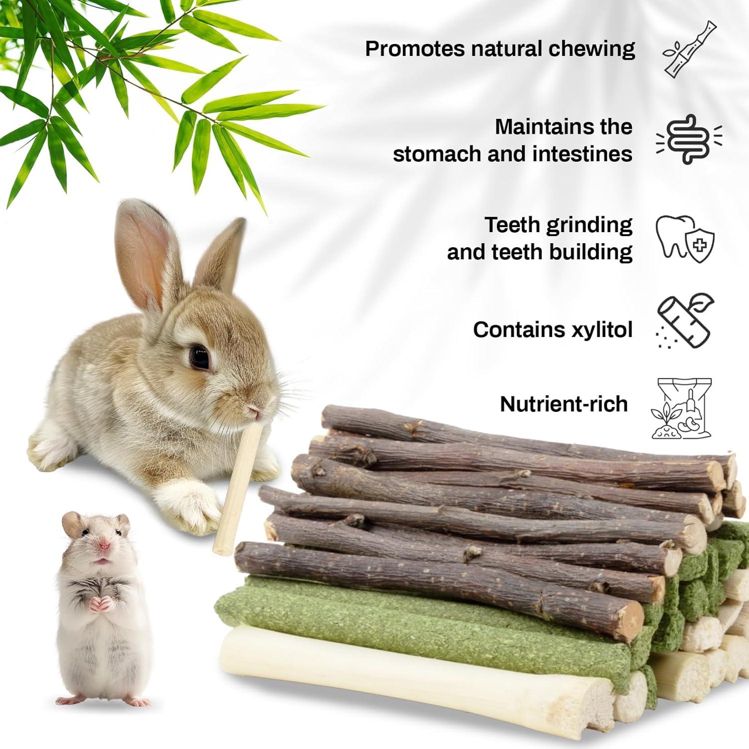 Juguetes para Conejos Sukh 300g - Heno Timothy, Manzana y Bambú