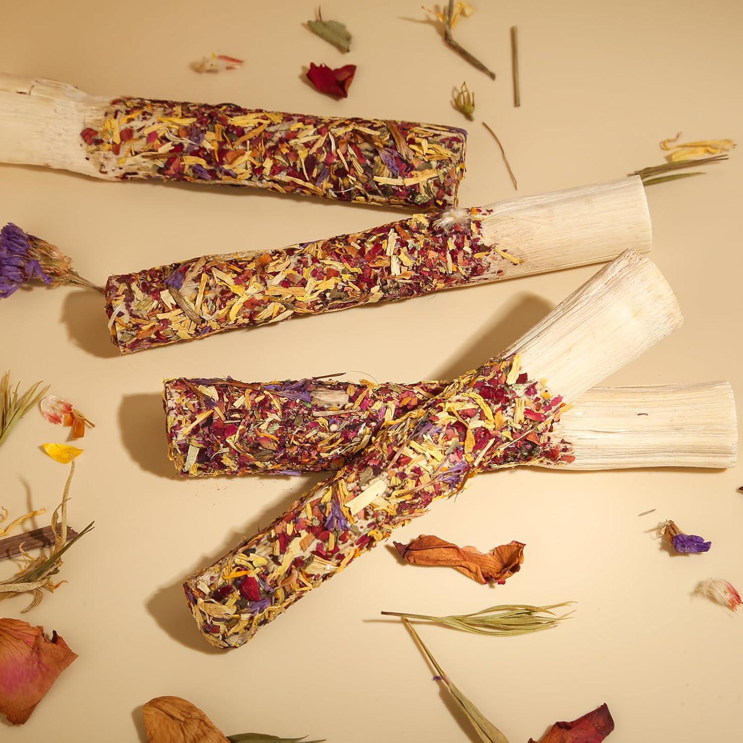 Juguetes Masticables Abizoo para Conejos - 10 Palitos de Bambú