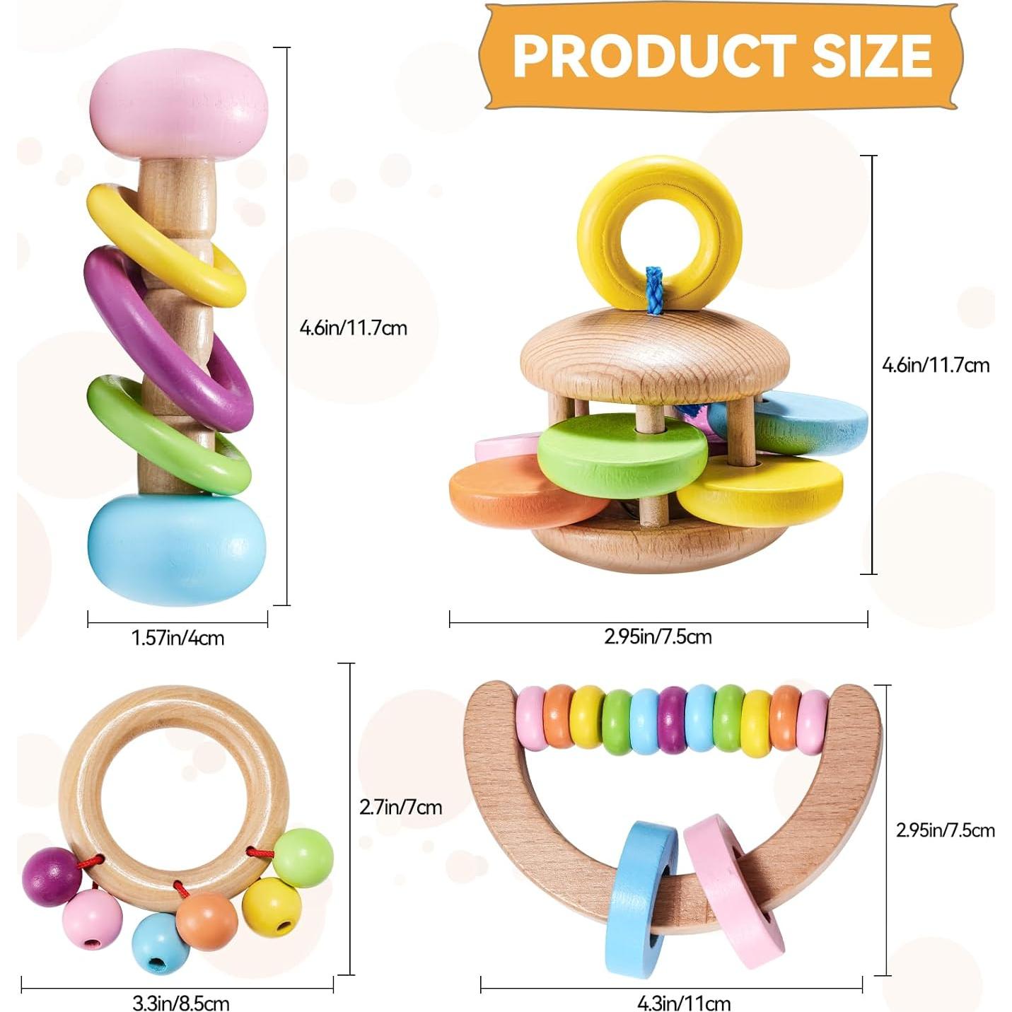 Juguetes de Madera para Conejos AOWPFVV - 4 Piezas Multicolor