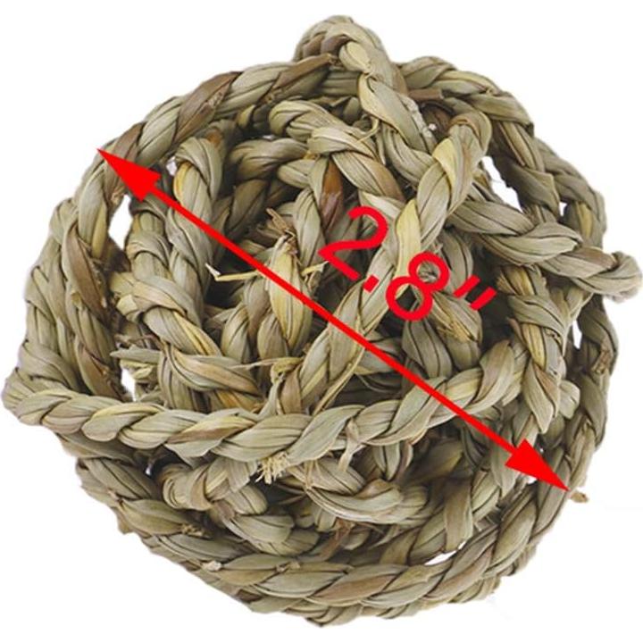 15PCS Juguetes de Bola de Hierba Natural para Mascotas 7.1cm