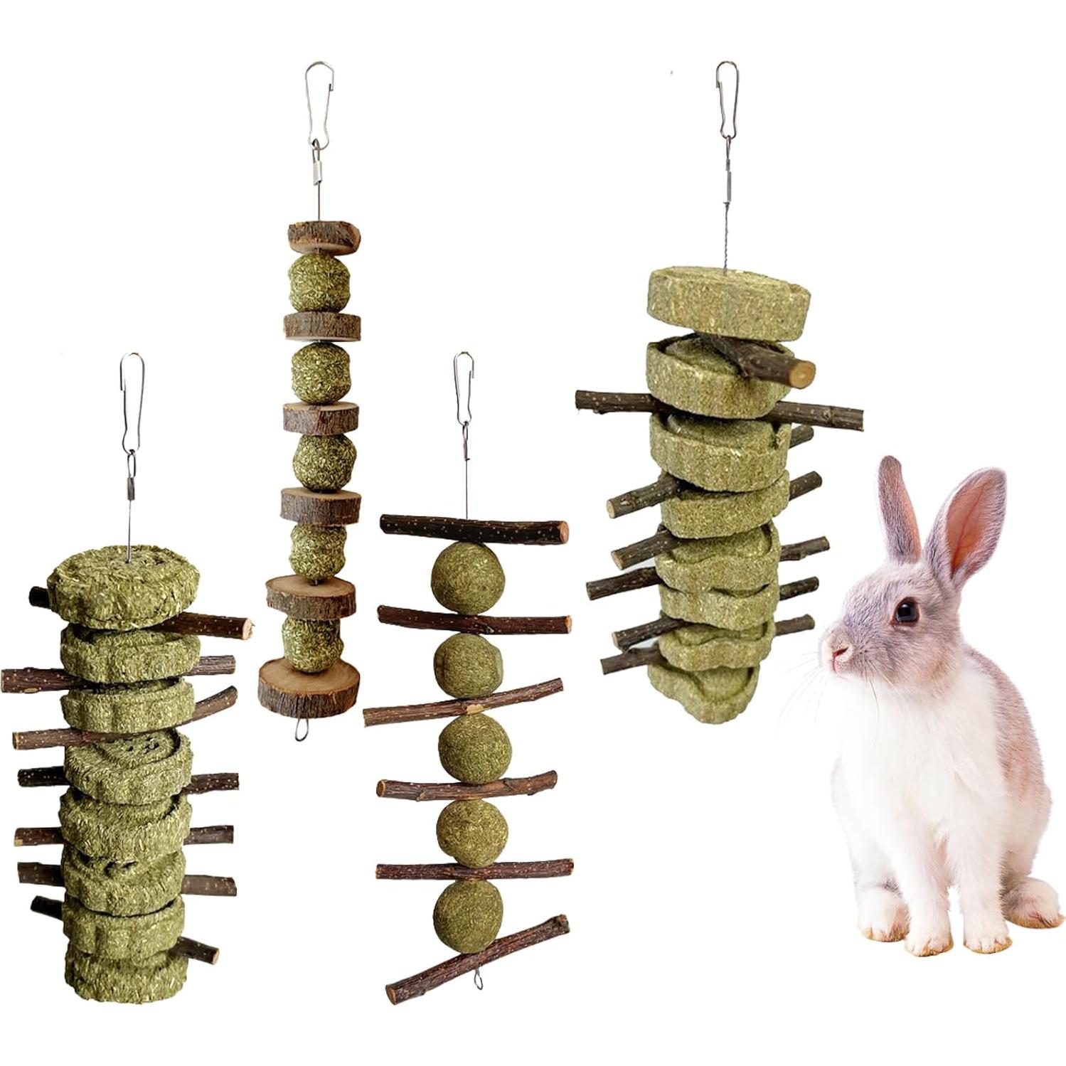 Juguetes de Masticar para Conejos LWINGFLYER - 4 Piezas