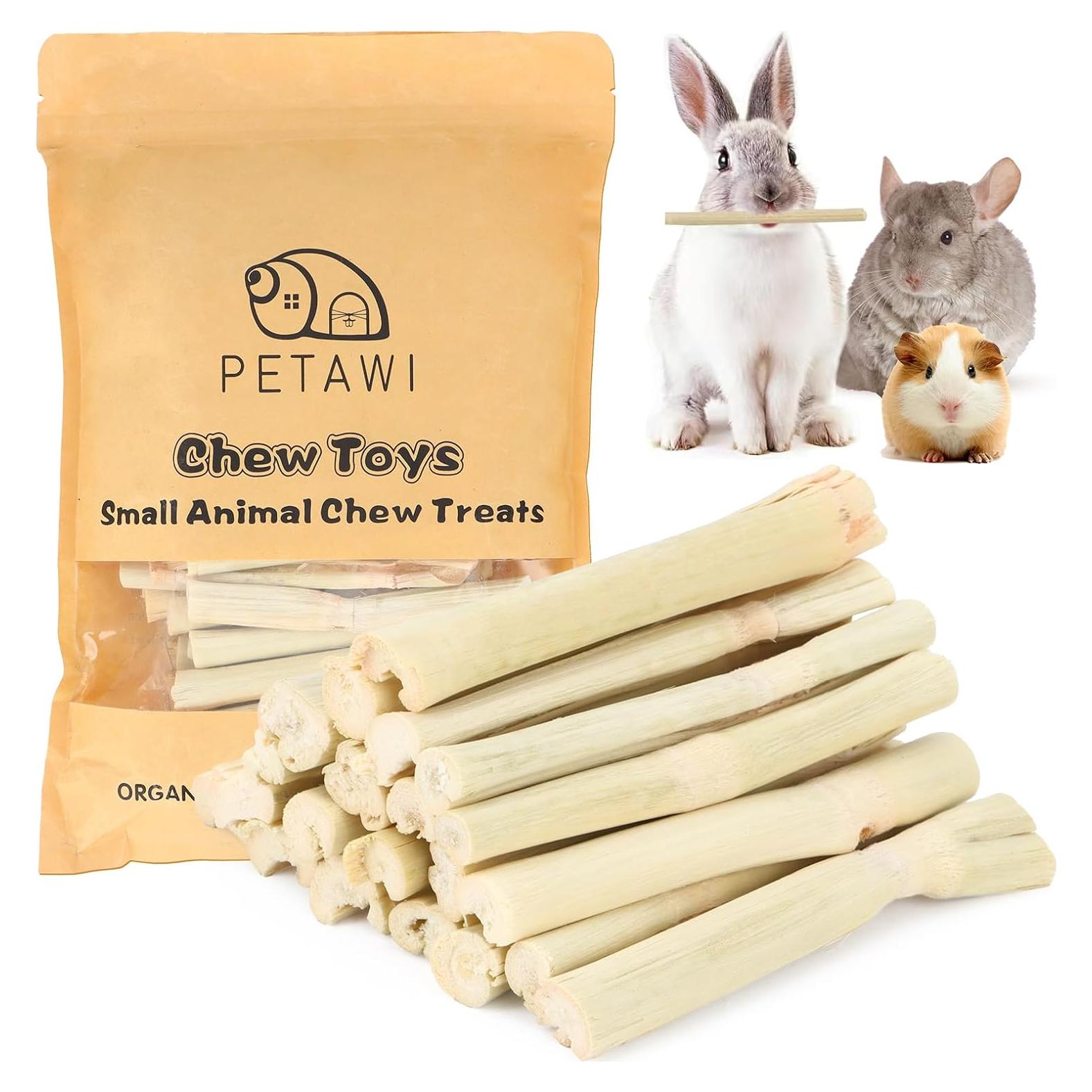 Palitos de Madera de Bambú Dulce Petawi 900g para Conejos y Roedores