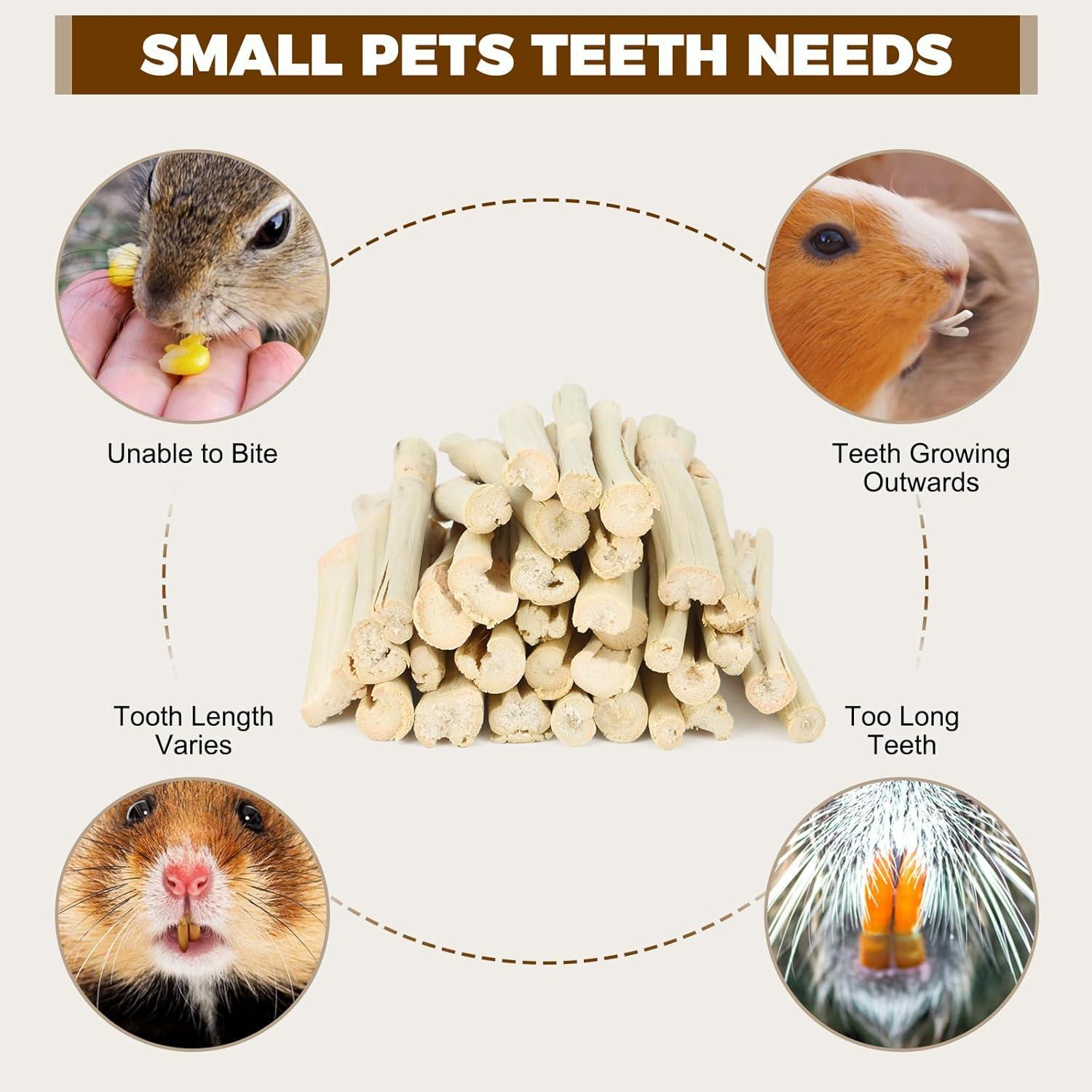 Palitos de Madera de Bambú Dulce Petawi 900g para Conejos y Roedores