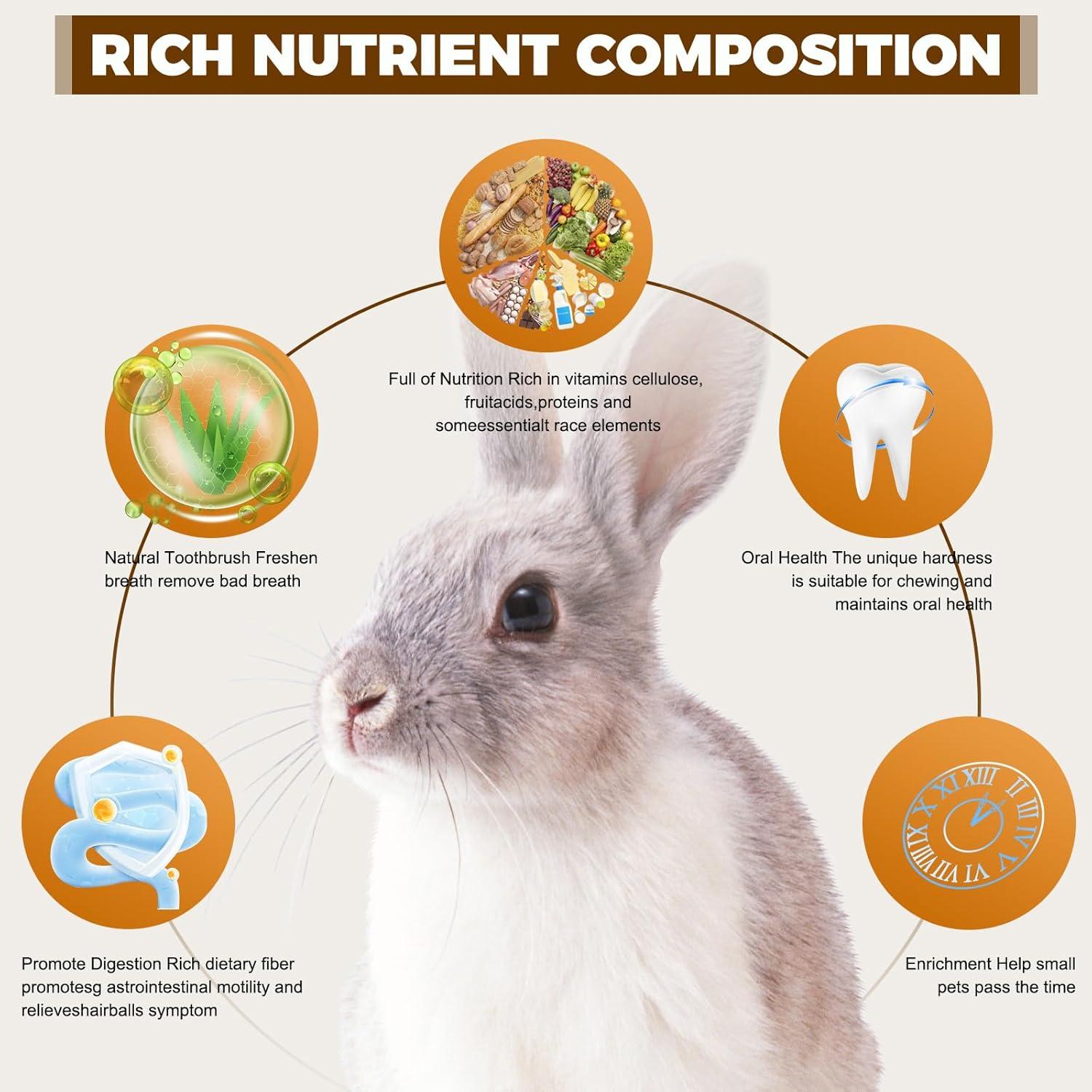 Palitos de Madera de Bambú Dulce Petawi 900g para Conejos y Roedores