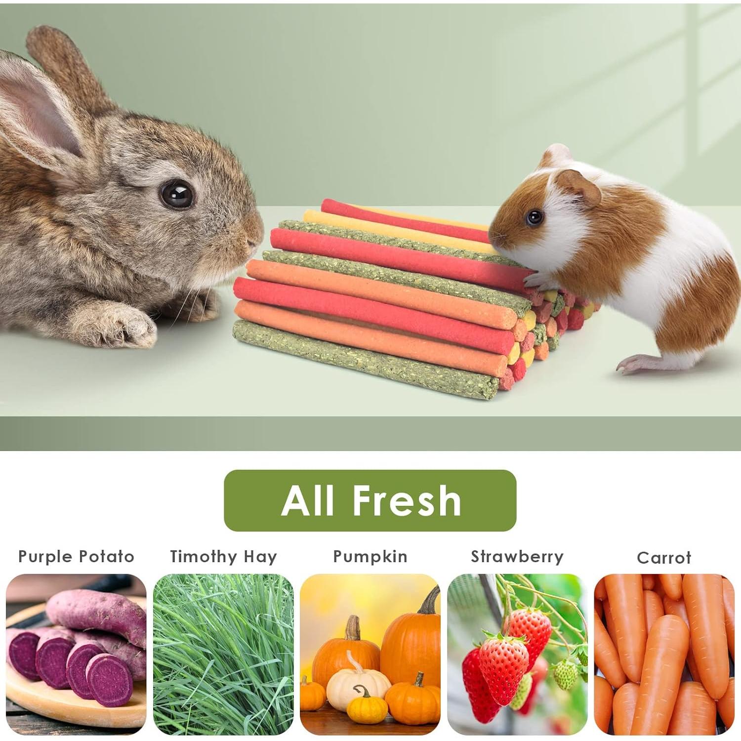 ERKOON 40 Piezas Palitos de Heno Timothy para Roedores