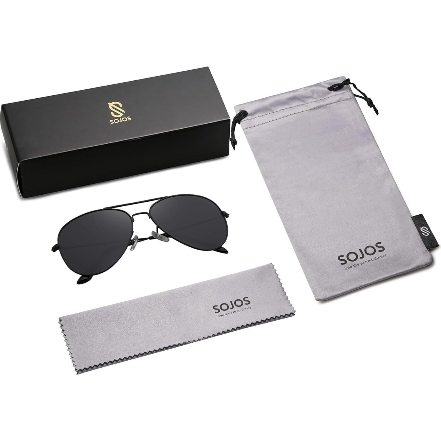 Gafas de sol SOJOS aviador polarizadas unisex 58mm