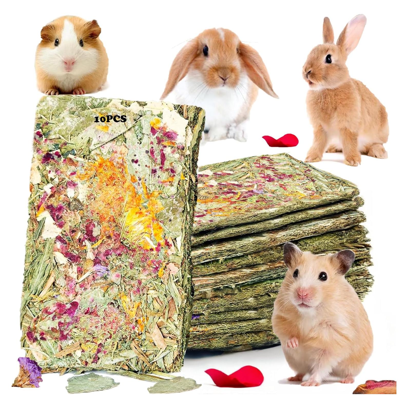 Juguetes para Conejos YTSKJ - Paquete de 10 Chips de Heno