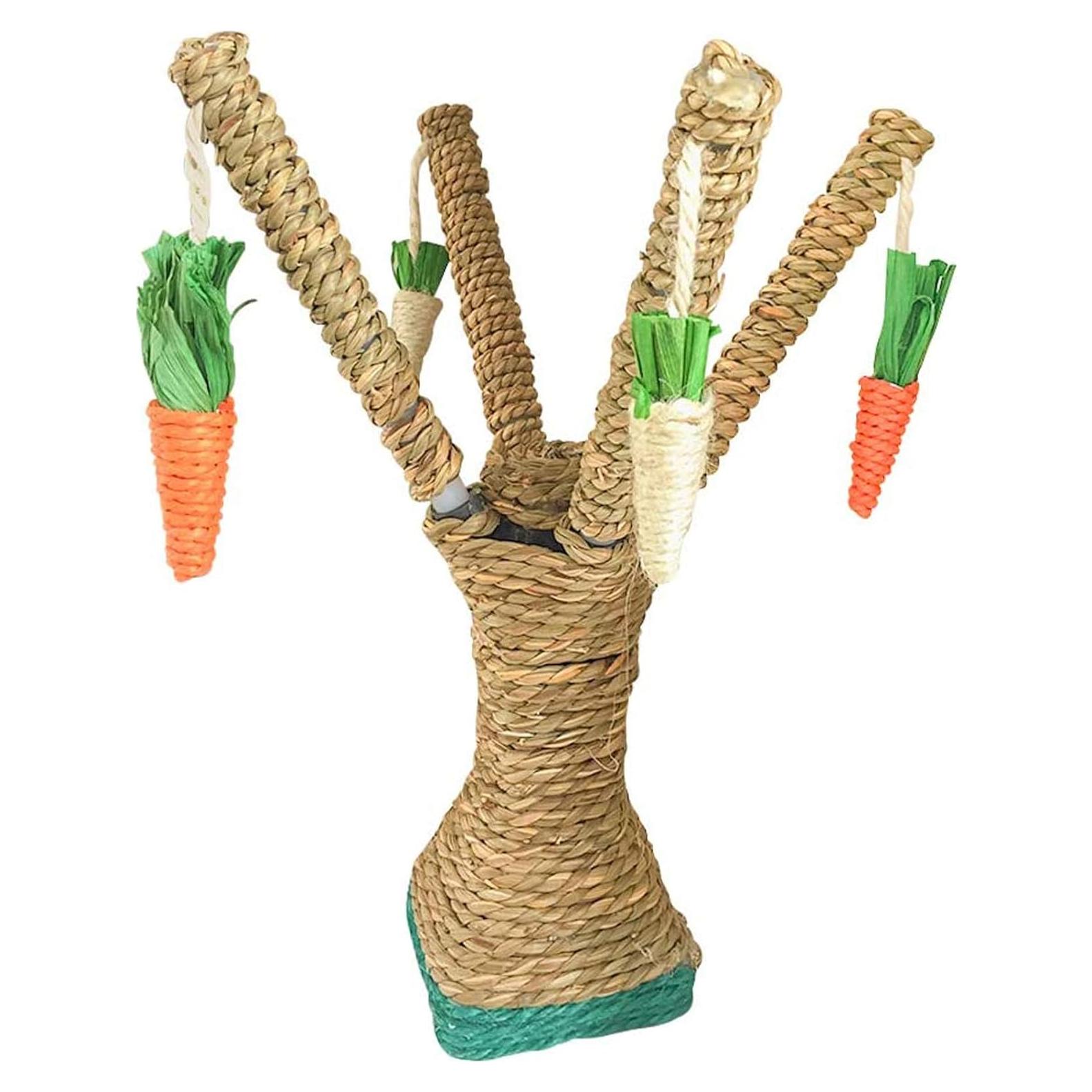 Juguete para Conejos Hamiledyi con Árbol de Masticar y Zanahorias