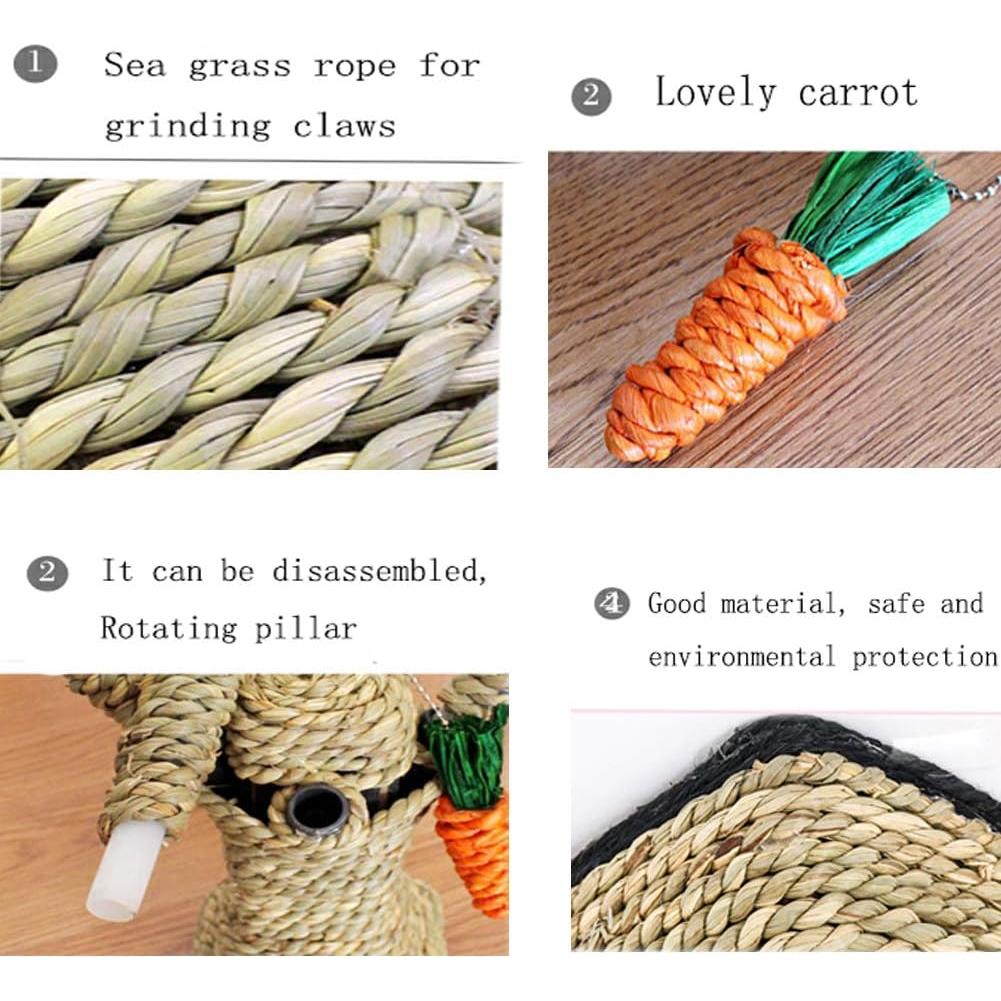 Juguete para Conejos Hamiledyi con Árbol de Masticar y Zanahorias