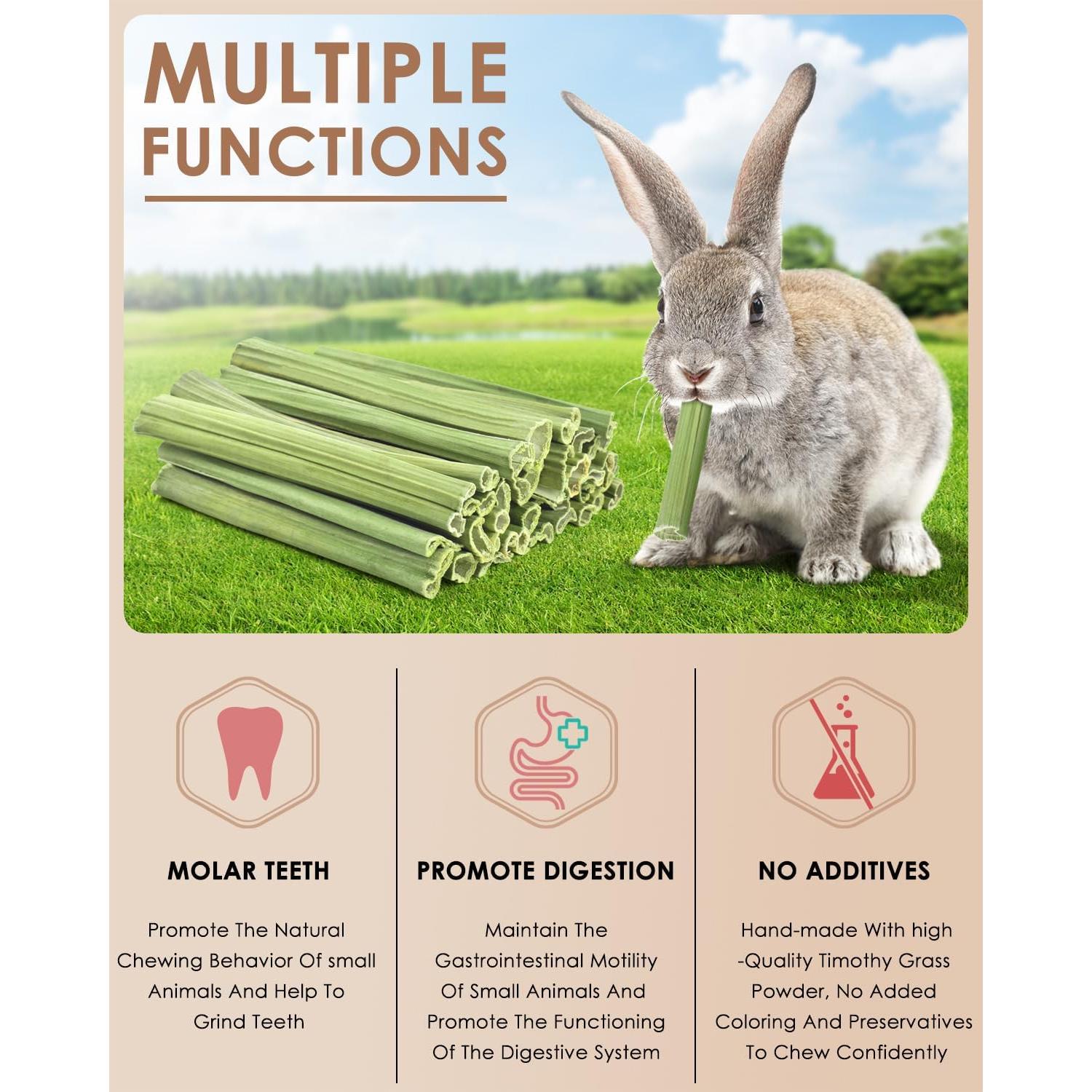 Bissap Palitos Masticables para Conejos 35PCS - Snack Natural