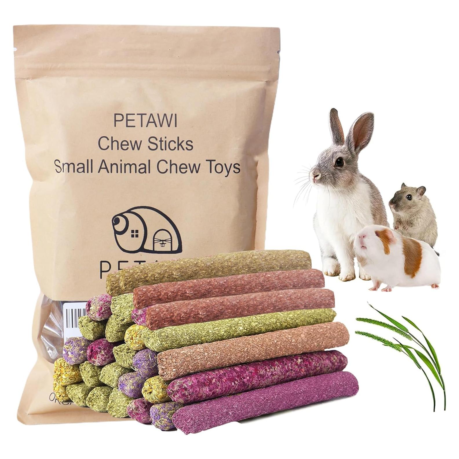 70 Palitos de Masticar para Conejos Petawi - Heno Timothy Natural