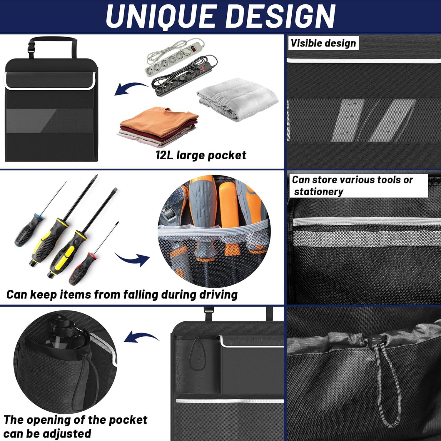 Organizador de Maletero Timoxi Plegable 7 Bolsillos 108x45cm