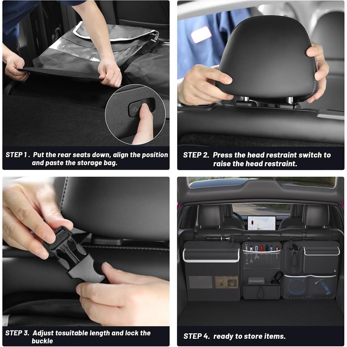 Organizador de Maletero Timoxi Plegable 7 Bolsillos 108x45cm