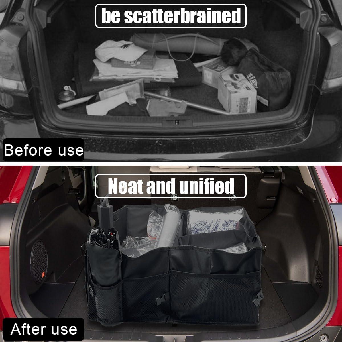Organizador de Maletero Plegable GLSOWEE Negro 53.5x38x26 cm