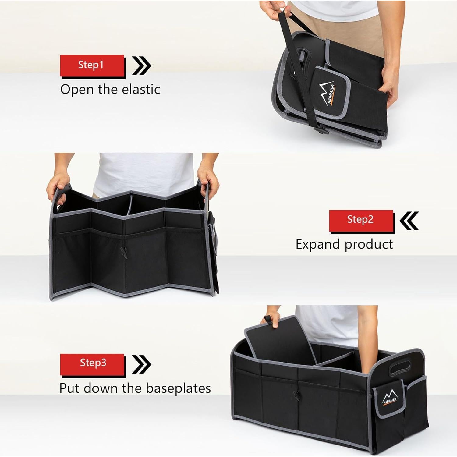 Organizador de Maletero M KARMATER 50L Impermeable Negro