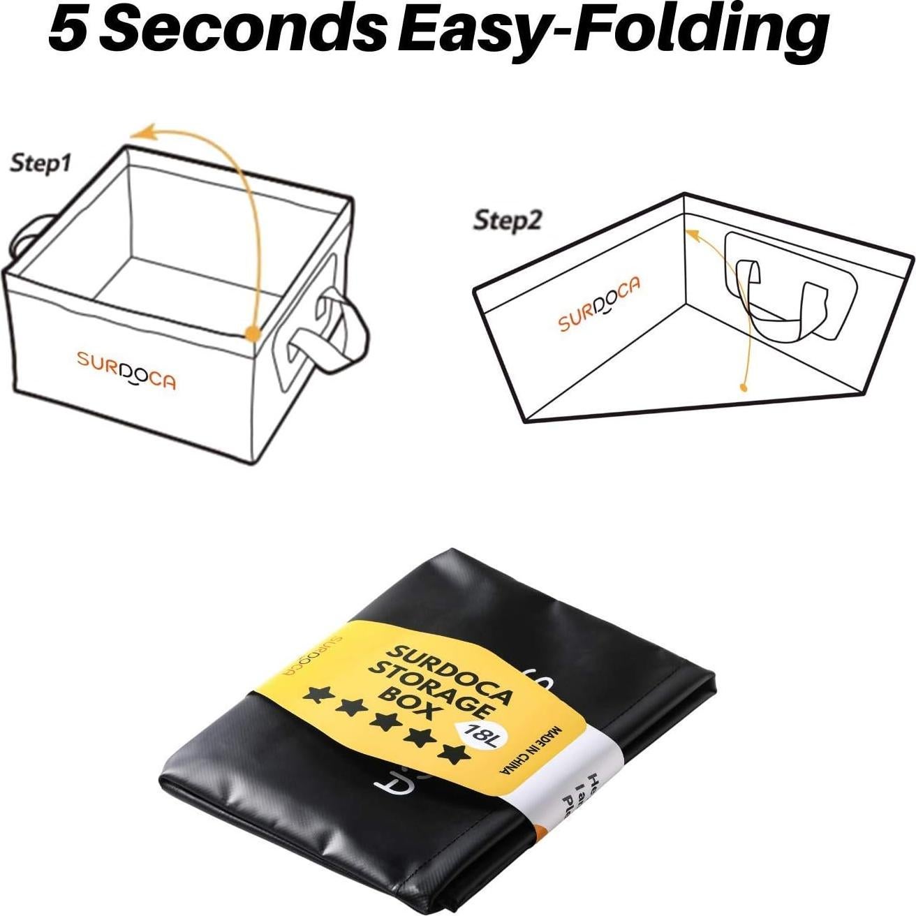 Organizador de Maletero de Coche SURDOCA 18L Impermeable Plegable