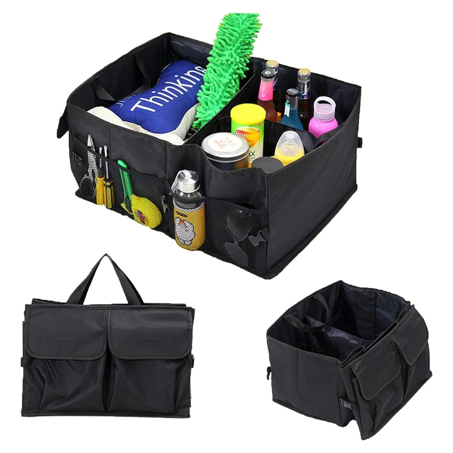 Organizador de Maletero de Coche Figpade 52L Plegable Negro