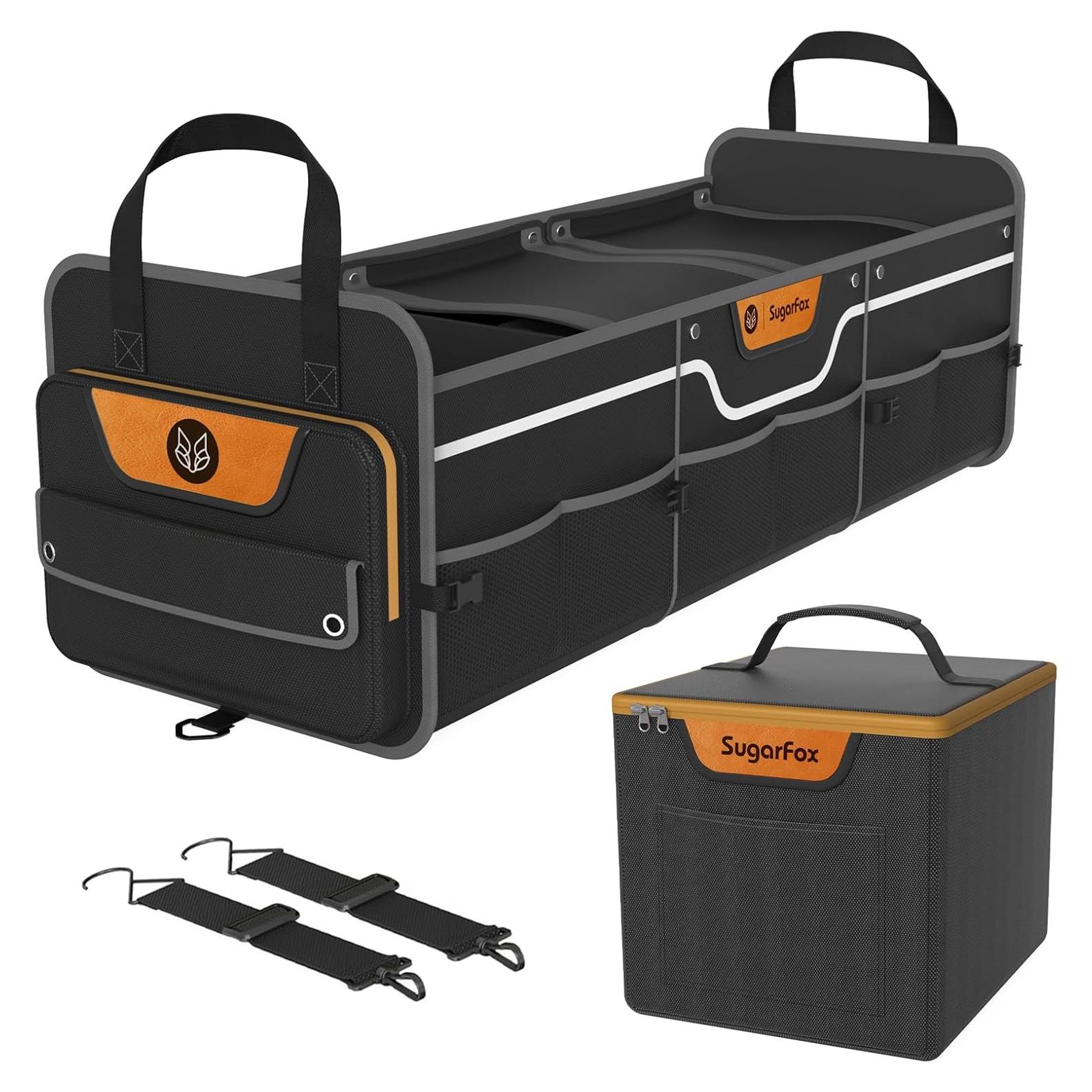 Organizador de Maletero SugarFox 95L Impermeable Plegable Negro