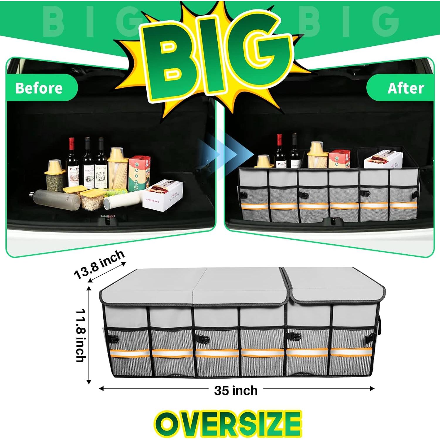 Organizador de Maletero LIBZAKI Grande Impermeable Gris