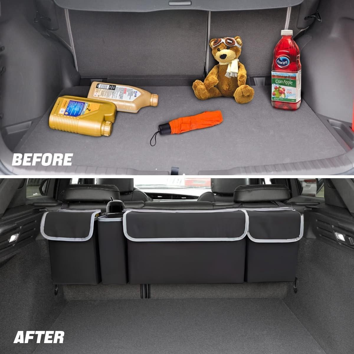 Organizador de Maletero de Coche AUCELI Negro Plegable Impermeable