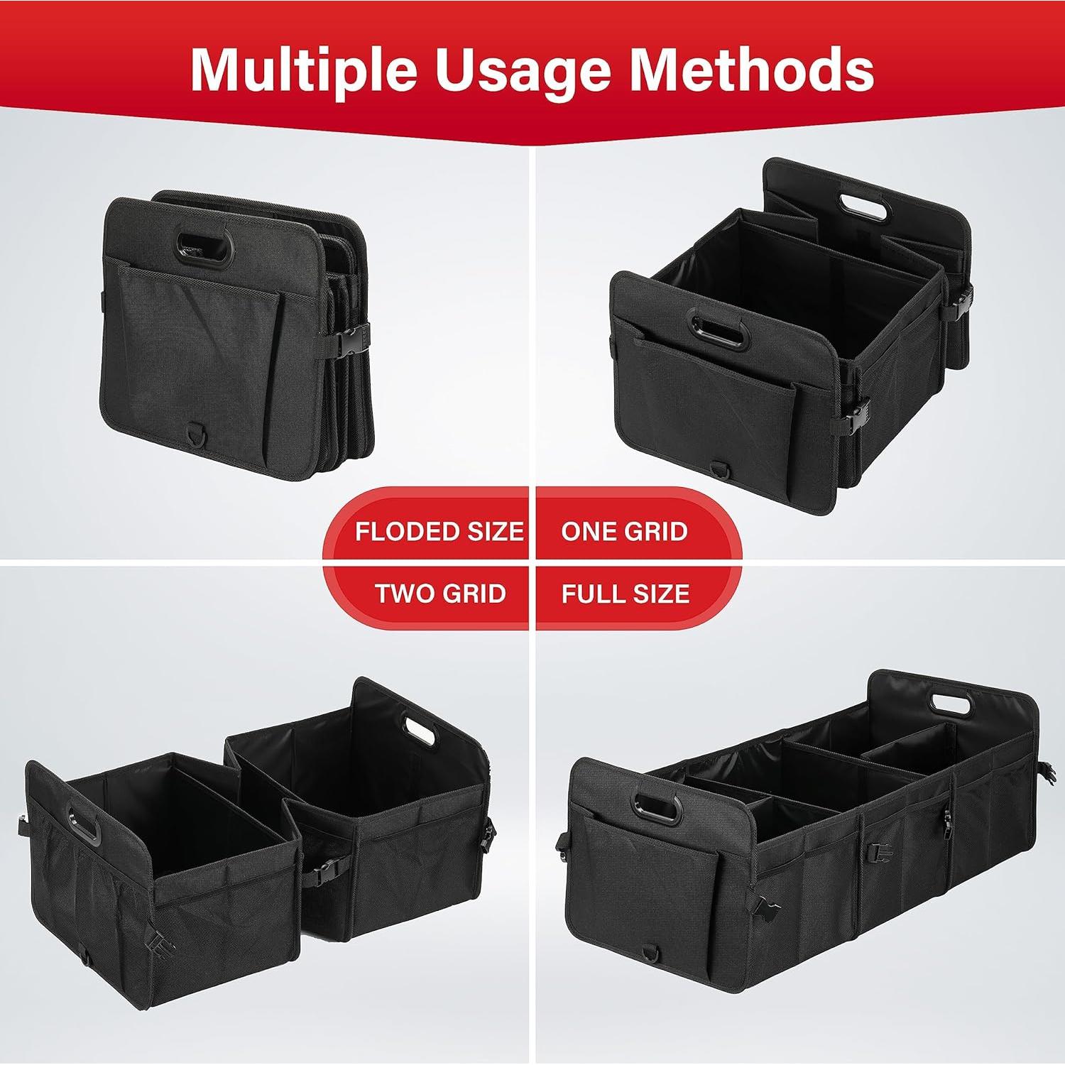 Organizador de Maletero Simple Deluxe, Grande, Antideslizante, Negro